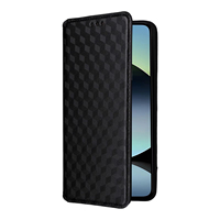Étui portefeuille en cuir PU avec dragonne, motif diamant 3D, porte-cartes, pour Redmi Note 14 Pro 5G 13 Pro, design professionnel