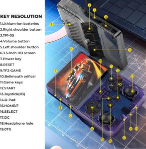Consola de Juegos Retro Portátil Factory R36S de 64 GB con 15000 Juegos, Pantalla de 3.5 Pulgadas, Reproductor Portátil con Sistema ArkOS Linux de Alto Rendimiento - Product Image 3