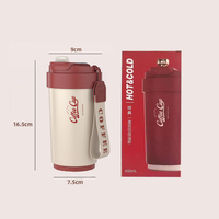 Mug en céramique à double paroi isolé en acier inoxydable avec affichage de la température LED, logo personnalisé, 450 ml