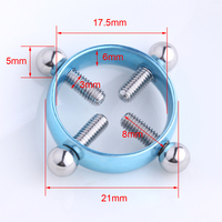 Boucles pour Faux mamelon, rondes et Non percées, en acier chirurgical 316l, 2 pièces