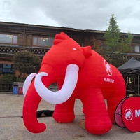 Mamouth Gonflable Géant Réaliste, Éléphant Préhistorique à Dents de Cacatéas, Accessoire pour Événement Muséal/Activation de Marque/Promotion en Centre Commercial
