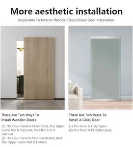 Sistema de Puerta Corredera Oculta de Aleación de Aluminio Moderno de Alta Calidad WEKIS para Entrada de Baño con Riel Deslizante Invisible - Product Image 6