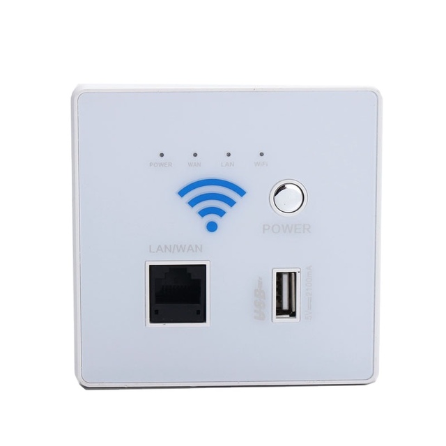 New White USB Socket Wireless WIFI USB Charging Socket,Wall Embedded Wireless AP Router, 3G WiFi Repeater
