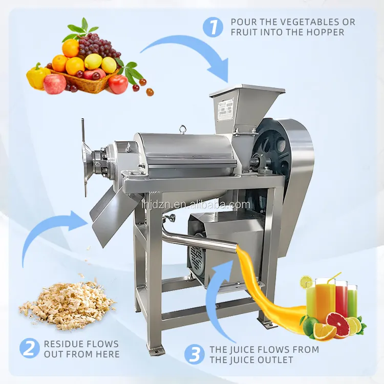 Máquina para hacer jugo de fruta comercial de alta calidad, máquina extractora de exprimidor de prensa en frío Industrial