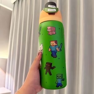 <span class=keywords><strong>Botella</strong></span> Termo de Agua de Acero Inoxidable O-wala FreeSip de 32oz, Edición <span class=keywords><strong>Minecraft</strong></span> Verde, con Pajita, Libre de BPA, para Viajes - Product Image 5