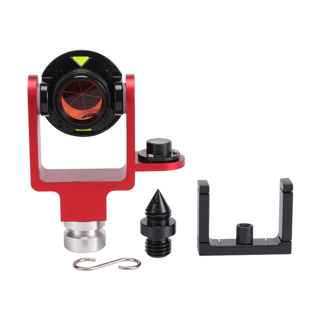 Total Station Survey Equipment Accessories 25.4mm Mini Prism Set MP061A With Hook and Vial