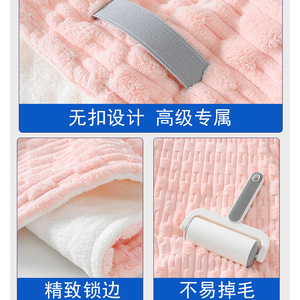 Serviette de Douche en Polaire Corail à Queue Large, Séchage Rapide et Absorbante, Couleur Unie, pour Femmes, Usage Domestique - Product Image 5