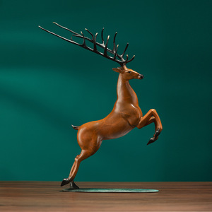 Adorno de Cobre y Latón con Forma de Ciervo, Decoración para Mesa, Objeto Decorativo Irregular con Forma de Animal para Todas las Estaciones - Product Image 2