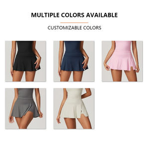 Трапециевидная теннисная юбка, Женская облегающая одежда для йоги с высокой талией, Спортивная юбка для бега и фитнеса - Product Image 5