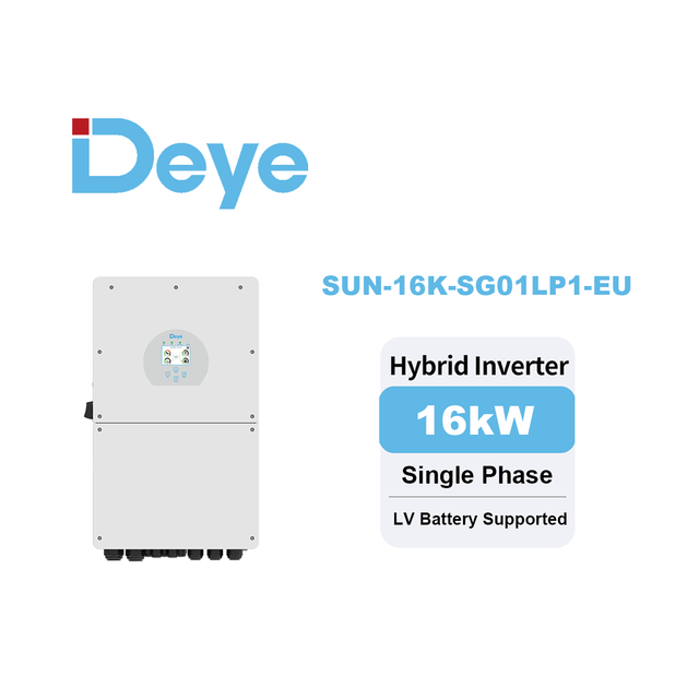 Factory Price Deye 16KW 18KW Single-Phase Hybrid Inverter for Home Solar System in Stock SUN-16K-SG01LP1-EU Solar Inverter