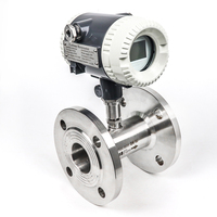Medidor de flujo de turbina de agua hidráulica de combustible diésel Dc24v Rs485 4-20ma pulso sanitario Tri-abrazadera medidor de flujo de turbina para aceite de Gas de leche