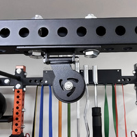 Système de blocs de poulies de gym en acier robuste OEM pour montants de 1 pouce/18 mm, pour tirage vertical et crossover de câbles, accessoire pour rack de fitness DIY