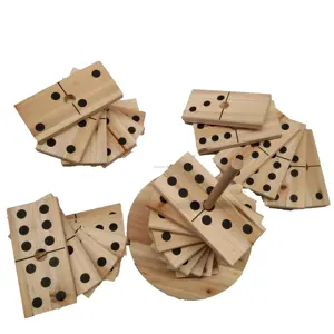 2 IN 1 domino IN legno gioco Set domino con titolare colore personalizzato