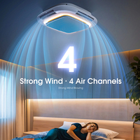 Ventilateur de plafond intelligent HSG modèle 7023, le plus récent, avec lumière, ventilateur de chambre à coucher, lumière de ventilateur sans pales, lumière de plafond