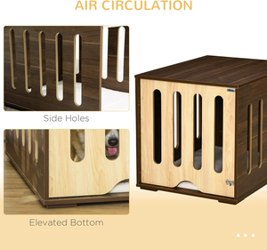Möbel Stil Holz Hunde kiste Beistell tisch mit abnehmbarer Tür Modernes Holz Hundehütte Kiste Bett mit Kissen - Product Image 5