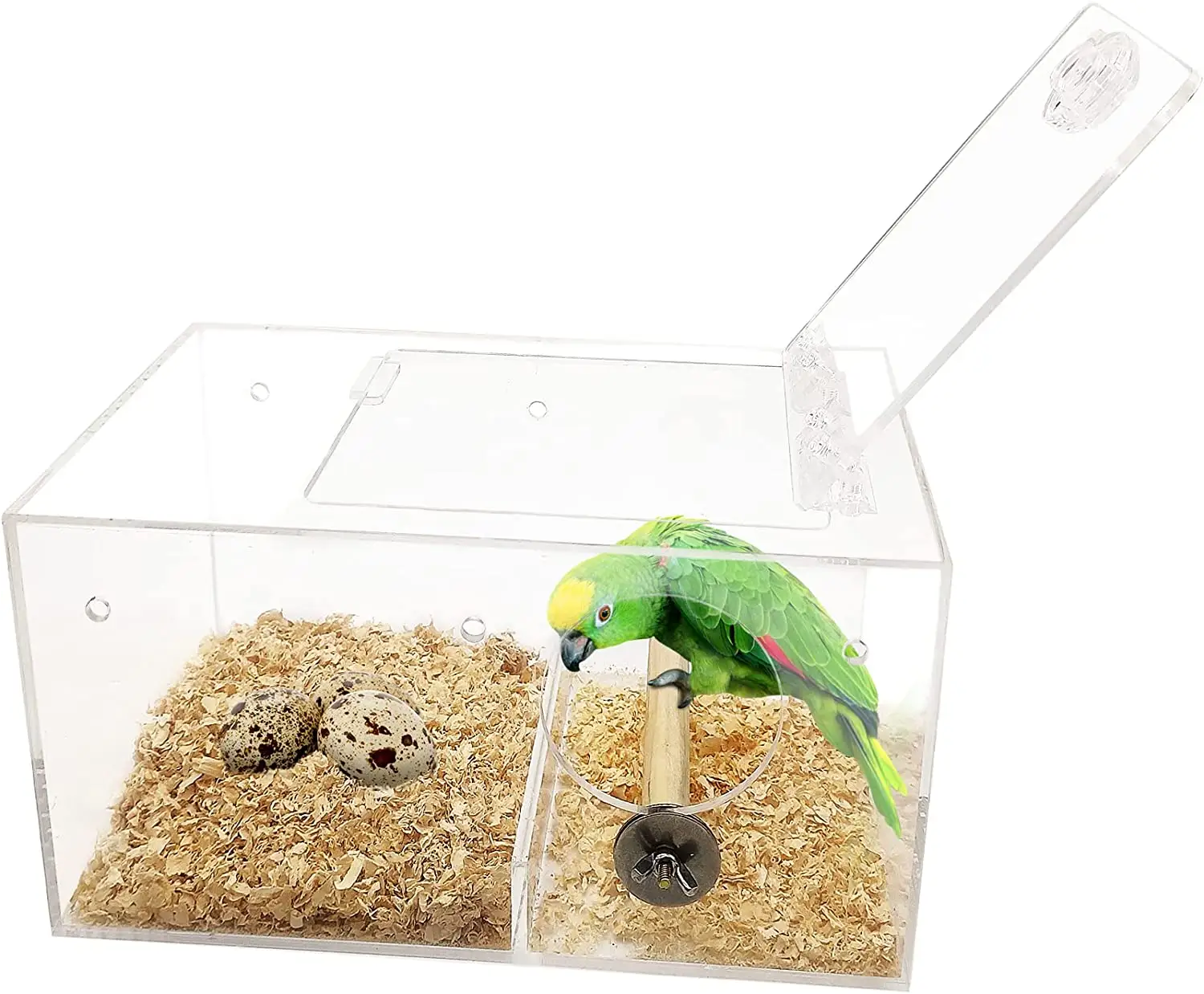 Custom Acryl Parkiet Nestkast Parkiet Budgie Nestkast Met Baars Papegaaien Paring Box Voor Vogels