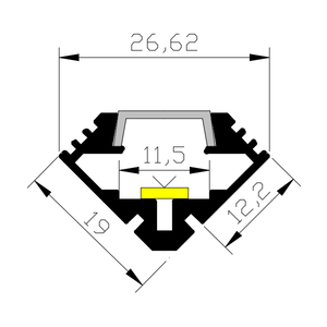 Profilé en aluminium encastré pour écrans <span class=keywords><strong>LED</strong></span>, profilé en aluminium pour écrans <span class=keywords><strong>LED</strong></span> pour affichage, escalier <span class=keywords><strong>LED</strong></span>, marché libyen, profilé en aluminium pour meubles - Product Image 4