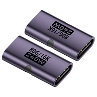 Adaptateur USB-C vers USB-C en gros, coupleur femelle-femelle, charge rapide PD3.1 240W, connecteur Type-C pour ordinateur portable, téléphone, tablette