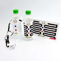 Étiquette autocollante personnalisée détachable à la main pour bouteille d'eau, en papier synthétique résistant à l'eau, imprimée avec logo, facile à poser et à retirer