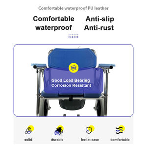 Premium a buon mercato pieghevole in lega di alluminio per donne incinte anziane con disabilità con ictus emiplegico pazienti doccia sedia a rotelle da comodo - Product Image 6