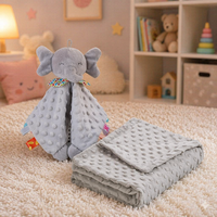 Lot de 2 couvertures pour bébé avec poupée, couette chaude pour nouveau-né, gigoteuse en flanelle douce pour poussette