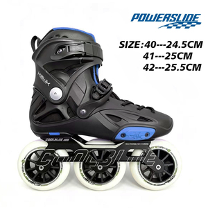 รองเท้าสเก็ตอินไลน์ POWERSLIDE HAWK 3WD รุ่น Freestyle แบบมีไฟ สำหรับมืออาชีพ <span class=keywords><strong>3</strong></span> ล้อ สำหรับผู้ใหญ่ เหมาะสำหรับการเล่นสลาลม - Product Image 2