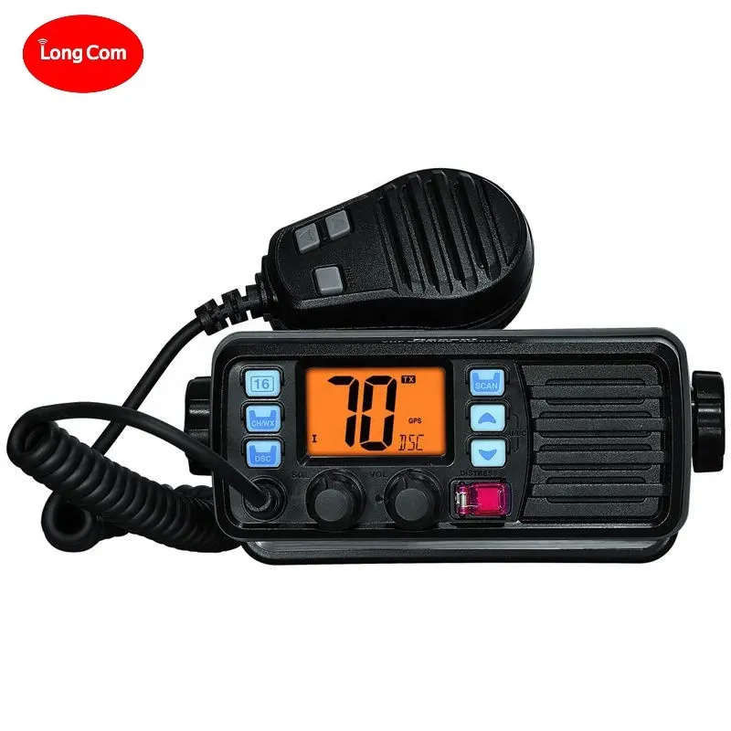 IP-67 Tahan Air 25W Transceiver Marinir VHF 156-163MHz Fixed VHF Marine Radio Digital Tahan Ledakan