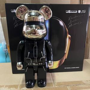 Venta al por mayor caliente chapado Punk Brothers Punk violencia oso BEARBRICK400 % marea para jugar adornos regalo resina artesanía - Product Image 3