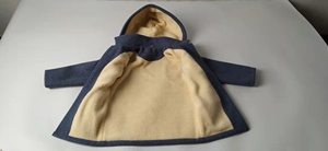 Vente en gros de blazer en cachemire fait main double face détachable <span class=keywords><strong>mouton</strong></span> à capuche Designer 100% pour bébé vestes en laine manteaux d'hiver pour filles - Product Image 3