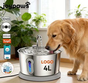 Dispensador de Agua Automático <span class=keywords><strong>para</strong></span> Mascotas de Gran Capacidad, 4L, Acero Inoxidable, con Filtro de Circulación, Bebedero de Agua Corriente <span class=keywords><strong>para</strong></span> Perros y Gatos, USB, Chino - Product Image 1