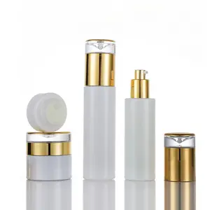 Good quality unique empty cosmetic lotion glass bottle