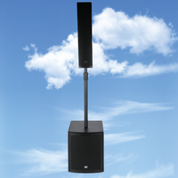 Système Sonore DBK 4 Colonnes Pro 12 Pouces, Caisson de Basses Amplifié, Système de Sonorisation Actif pour Concerts et Événements