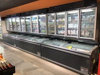 Congélateur combiné double zone à froid libre pour supermarchés et magasins de détail
