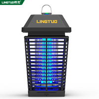 Bug Zapper Outdoor 4000V Electric Mosquito Zapper Plug-in Fly Zapper avec ampoule remplaçable de 18w, avec capteur de lumière du crépuscule à l'aube