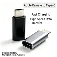 Aluminum Alloy USB-C Type C to Lighting Cable Adapter for Phone 15 Series Tablet Fast Charging & Data Transfer
