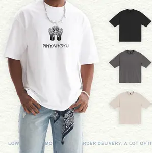 2024 Pin Yang custom high quality 100% cotton oversized tshirt fashion essential men's t-shirt brand logo custom t shirt