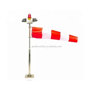 ICAO FAA Stand Helipad Windcone 2M/3M/4M/5M/6M Solar Heliport Airfield Airport Aviation Windsock/lighted windsock