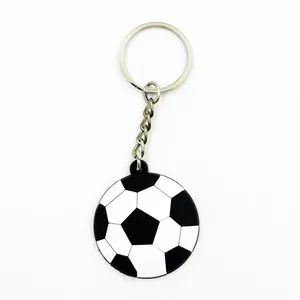 Custom PVC Ball Keychain Multi style Football Basketball Rugby Key Chain Creative DIY Key Ring Keychains For Woman Men Jewelry