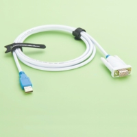 Câble convertisseur USB-A mâle vers DB9 mâle avec puce FTDI et blindage tressé pour lecteur de codes-barres et utilisation informatique UT232R-200