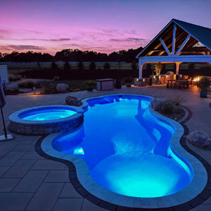 Grand jardin en vente piscines thermales souterraines en fibre de verre pour la maison piscine sans fin durable 16x32 - Product Image 5