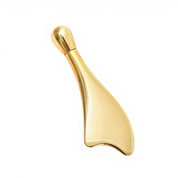 Rouleau facial et Gua Sha 2 en 1 en alliage de zinc, bâton de massage anti-rides pour le visage et les yeux