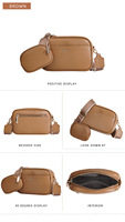 Baellerry Bolsos Cruzados de Moda para Mujer, Bolsos Portátiles de Hombro para Mujer Modernos, Bolsas para Teléfono de Gran Capacidad, Piel Sintética con Cadenas y Cremallera