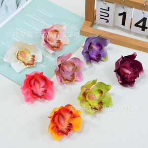 Flores Artificiales de Cymbidium de Dongchen Crafts, Flores de Seda para Decoración de Bodas, Arreglos Florales Hechos a Mano - Product Image 3