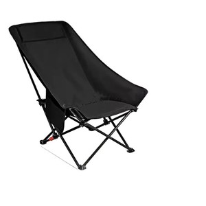 Chaise de jardin pliable réglable à dossier haut, portable, pour le camping en plein air, avec appui-tête et soutien lombaire - Product Image 3
