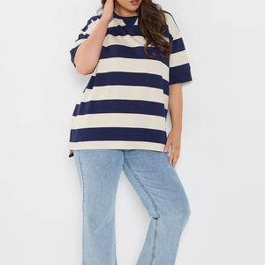 Breathable 100% Cotton Reasonable Price OEM Service Low MOQ Women Oversized <b>T</b> shirt Women's Latest Style Oversize <b>T</b>-Shirt - Product Image 5