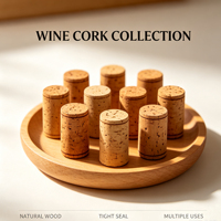 Bouchon de bouteille de vin en liège naturel pour le stockage en cave à vin, réutilisable, hermétique, écologique