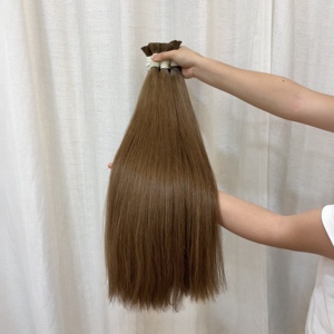 Estensioni di Capelli Umani Russi Vergini di Alta Qualità, 100% Non Trattati, Allineati alle Cuciclette, Doppia Trama, per Salone - Product Image 6