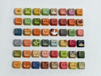 Porte-clés Clavier Anti-stress en PBT avec Capuchon de Touche Chat Mignon, Clavier Numérique, Pendentif, Jouet Testeur de Switch Mécanique, Cadeau