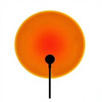 Lampe de coucher de soleil transfrontalière USB en verre, avec contrôle par bouton, projection d'arrière-plan arc-en-ciel, lumière d'ambiance décorative