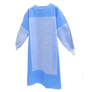 Venda quente uniforme descartável não tecido jaleco visitante não tecido vestido cirúrgico com CE